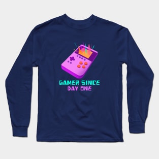 Gamer Since Day One Purple Long Sleeve T-Shirt